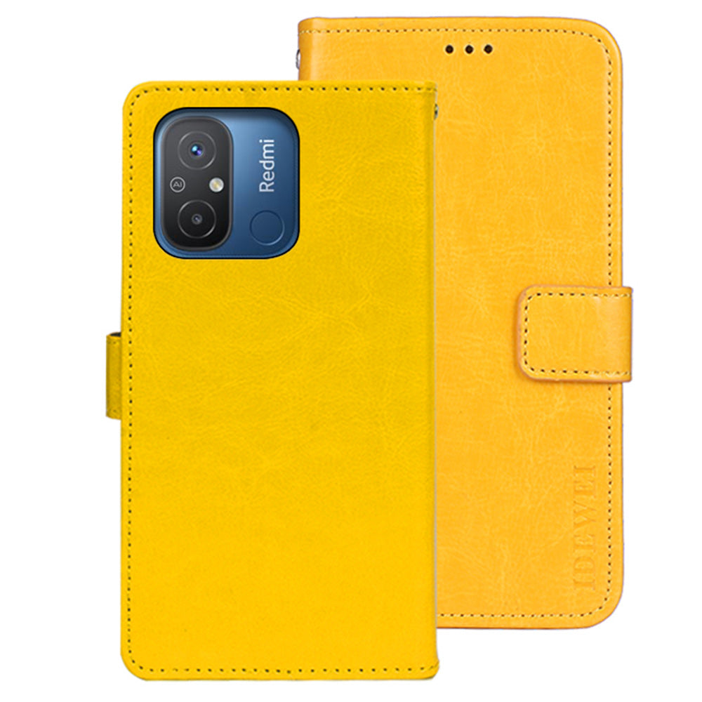 IDEWEI Flip Anti-drop Phone Cover For Xiaomi Redmi 12C 4G Crazy Horse Texture PU Leather Flip Wallet Case with Stand IDEWEI Flip Anti-drop Phone Cover For Xiaomi Redmi 12C 4G Crazy Horse Texture PU Leather Flip Wallet Case with Stand